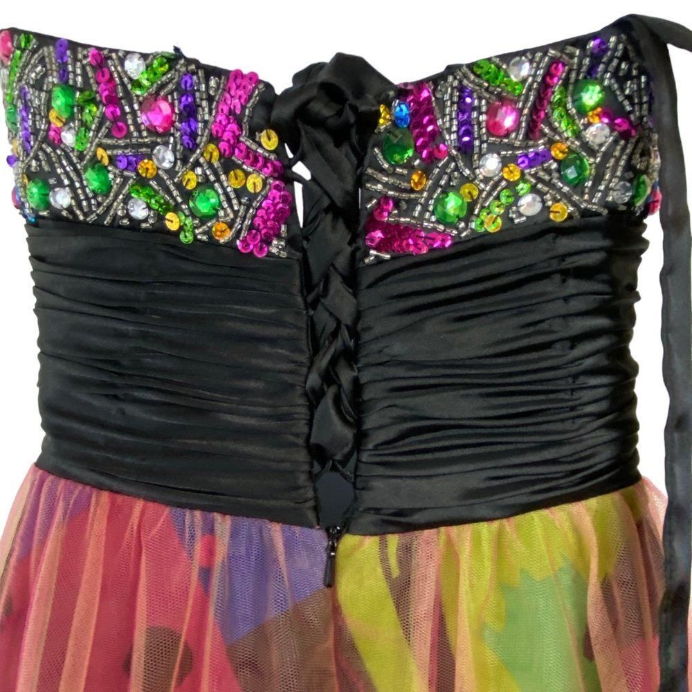 Partytime Womens Formal Maxi Dress | 6 | Sequin Jeweled | Prom Dance - Picture 7 of 14